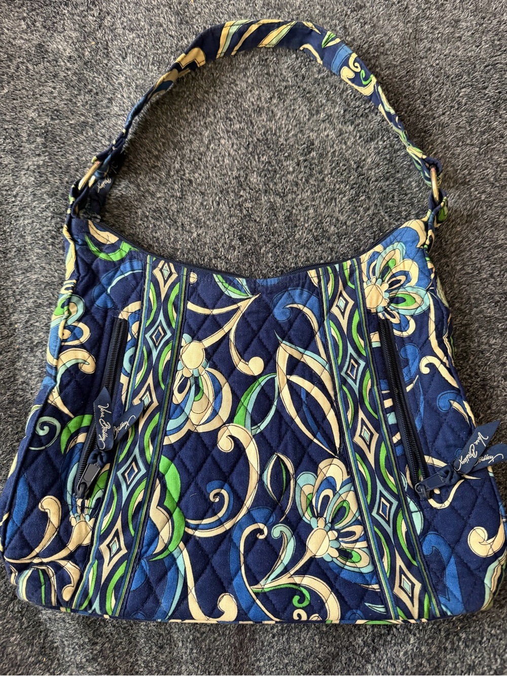 Vera Bradley ~ Blue Mediterranean Quilted Shoulder Bag